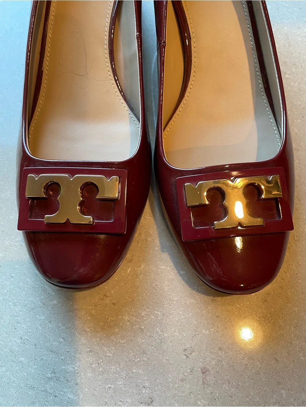 Tory Burch Gigi Block Heel Pumps | Port Royal (Burgundy)